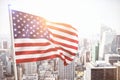 Composite image of close up of the us flag Royalty Free Stock Photo