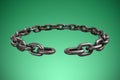 Composite image of closeup 3d image of round broken chain