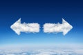 Composite image of cloud arrows