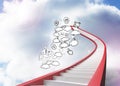 Composite image of cloud computing doodle