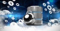 Composite image of cloud computing icons Royalty Free Stock Photo