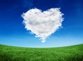 Composite image of cloud heart
