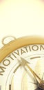 Composite image of compass pointing to motivation Royalty Free Stock Photo