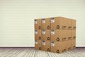 Composite image of composite image of cardboard boxes Royalty Free Stock Photo