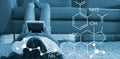 Composite image of composite image of chemical structure Royalty Free Stock Photo