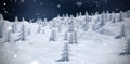 Composite image of composite image of trees on snow covered mountain Royalty Free Stock Photo