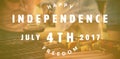 Composite image of computer graphic image of happy 4th of july text