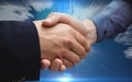 Composite image of corporate people shaking hands