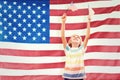 Composite image of cute boy with american flag Royalty Free Stock Photo