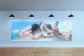 Composite image of cute couple kissing underwater in the swimming pool Royalty Free Stock Photo