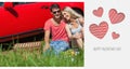 Composite image of cute valentines couple Royalty Free Stock Photo