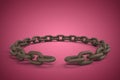 Composite image of 3d image of broken chain Royalty Free Stock Photo