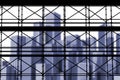 Composite image of 3d image of construction scaffolding