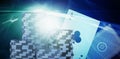 Composite image of 3d image of gambling chips Royalty Free Stock Photo