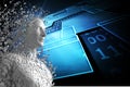 Composite image of digital body in 3d Royalty Free Stock Photo