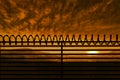 Composite image of digitallly generated image of barbed wire on fence 3d Royalty Free Stock Photo