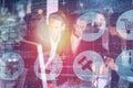 Composite image of digitally composite image of technological interface 3d Royalty Free Stock Photo