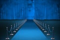 Composite image of digitally generated image of blue carpet event Royalty Free Stock Photo