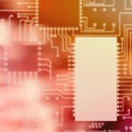 Composite image of digitally generated image of circuit board Royalty Free Stock Photo