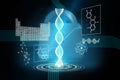 Composite image of dna helix interface Royalty Free Stock Photo