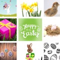 Composite image of easter bunny with eggs Royalty Free Stock Photo