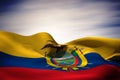 Composite image of ecuador flag waving