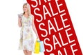 Composite image of elegant blonde with shopping bags Royalty Free Stock Photo