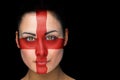 Composite image of england football fan in face paint Royalty Free Stock Photo