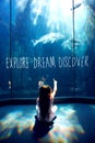 Composite image of explore, dream, discover Royalty Free Stock Photo