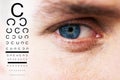 Composite image of eye test Royalty Free Stock Photo
