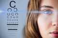 Composite image of eye test Royalty Free Stock Photo