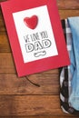 Composite image of fathers day greeting Royalty Free Stock Photo