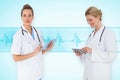 Composite image of female medical team Royalty Free Stock Photo