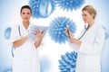 Composite image of female medical team Royalty Free Stock Photo