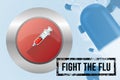 Composite image of fight the flu with pills Royalty Free Stock Photo