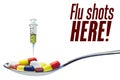 Composite image of fight the flu with pills Royalty Free Stock Photo