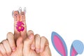 Composite image of fingers as easter bunny Royalty Free Stock Photo