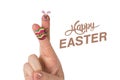 Composite image of fingers as easter bunny Royalty Free Stock Photo
