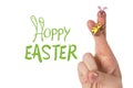 Composite image of fingers as easter bunny Royalty Free Stock Photo