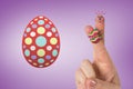 Composite image of fingers as easter bunny Royalty Free Stock Photo