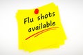 Composite image of flu shots available Royalty Free Stock Photo