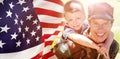 Composite image of focus on usa flag Royalty Free Stock Photo