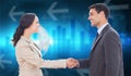 Composite image of future partners shaking hands Royalty Free Stock Photo