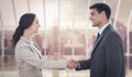 Composite image of future partners shaking hands Royalty Free Stock Photo