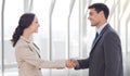 Composite image of future partners shaking hands Royalty Free Stock Photo