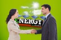 Composite image of future partners shaking hands Royalty Free Stock Photo