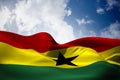 Composite image of ghana flag waving