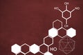 Composite image of graphic image of chemical structure Royalty Free Stock Photo