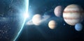 Composite image of graphic image of solar system Royalty Free Stock Photo