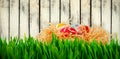 Composite image of grass growing outdoors Royalty Free Stock Photo